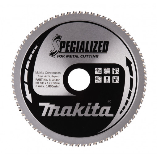 B-33445 Disco sierra circular , Specialized T.C.T, 185 x 30 mm, 70 D